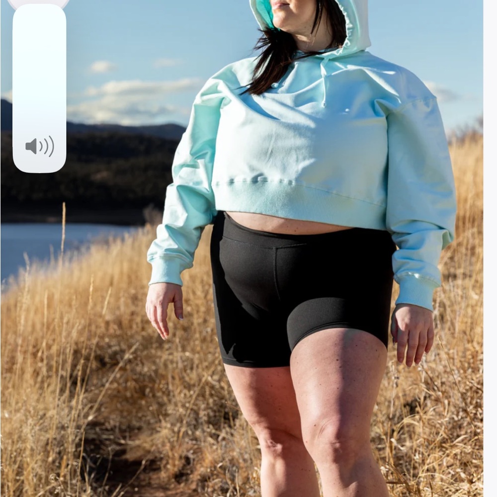 Viicaya Hoku Hoodie Gently cropped medium weight hoodie Available in Light Aqua